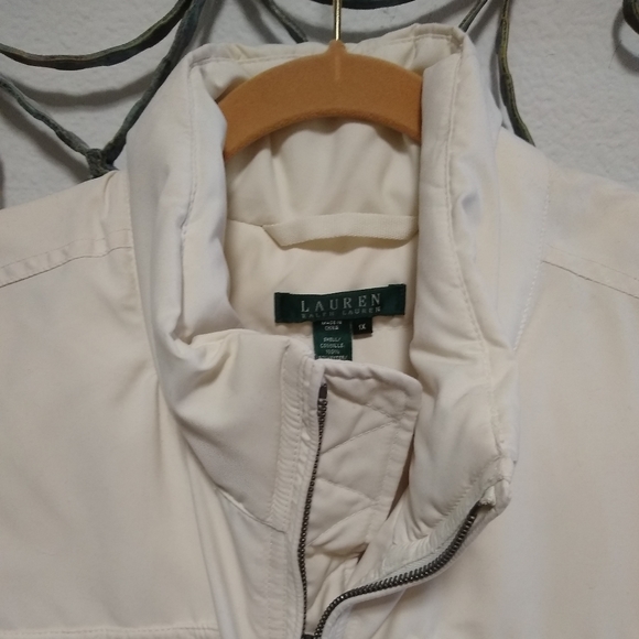LAUREN RALPH LAUREN down blend NWT Arctic Nights vest Tundra Cream, 1X - Picture 3 of 16